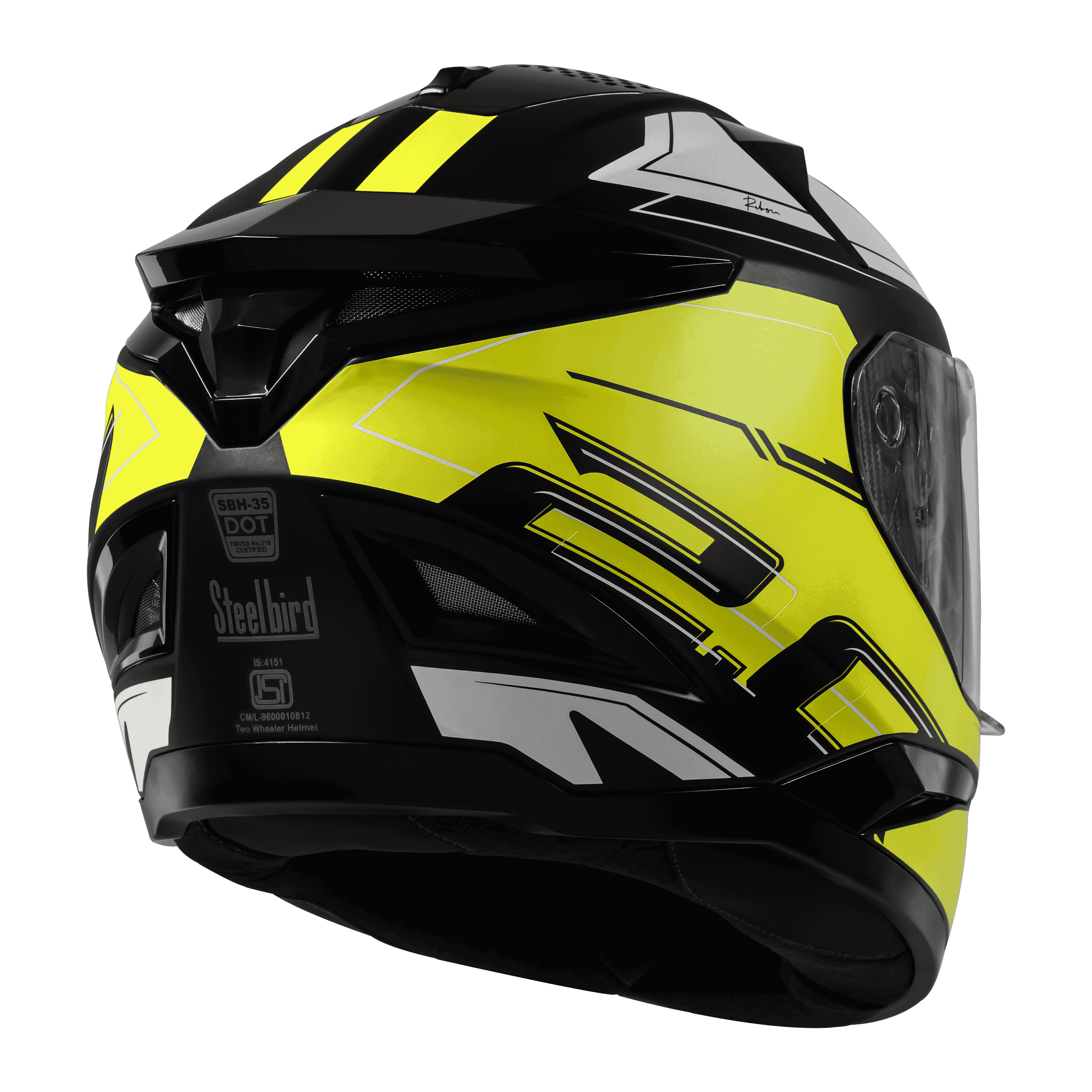 SBH-35 DOT ROBOT 2.0 REBORN MAT BLACK WITH NEON